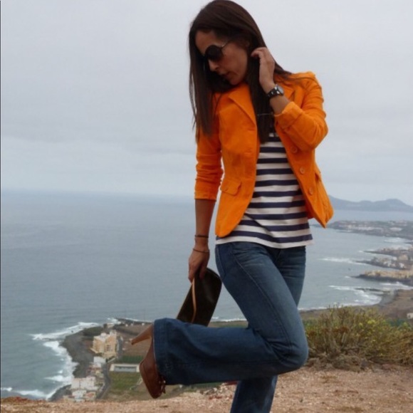 Banana Republic Orange Tweed Blazer - Picture 5 of 5